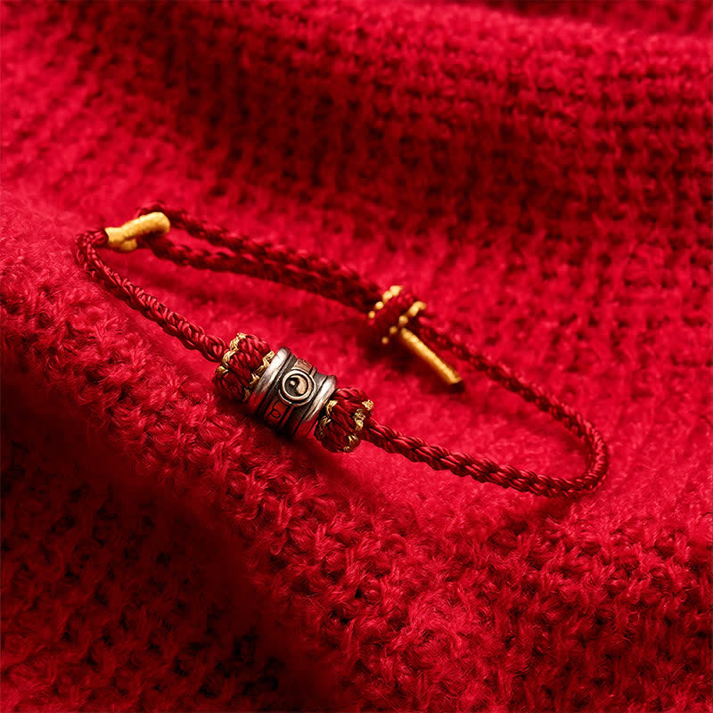Buddha Stones Copper Yin Yang Red String Harmony Bracelet