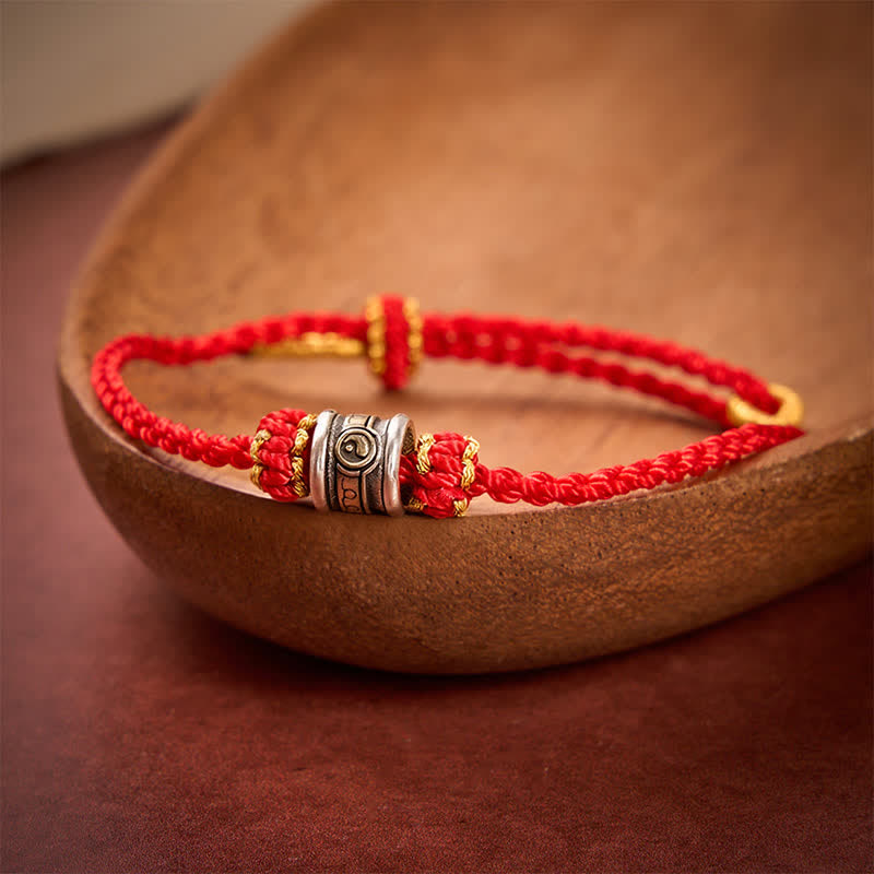 Buddha Stones Copper Yin Yang Red String Harmony Bracelet
