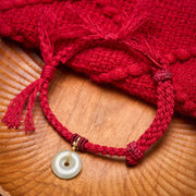 Buddha Stones Red String Peace Buckle Fortune Bracelet