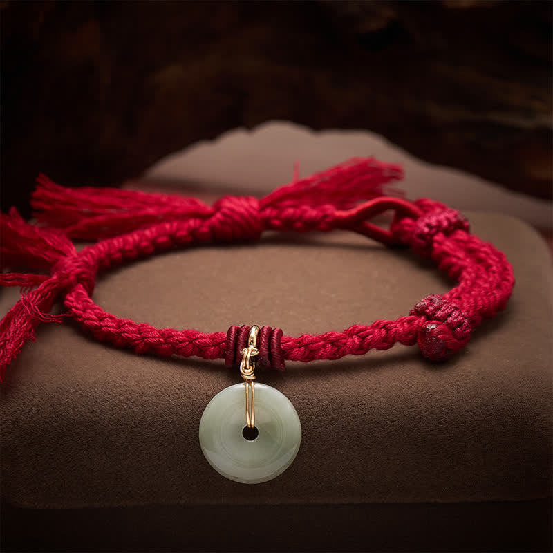Buddha Stones Red String Peace Buckle Fortune Bracelet