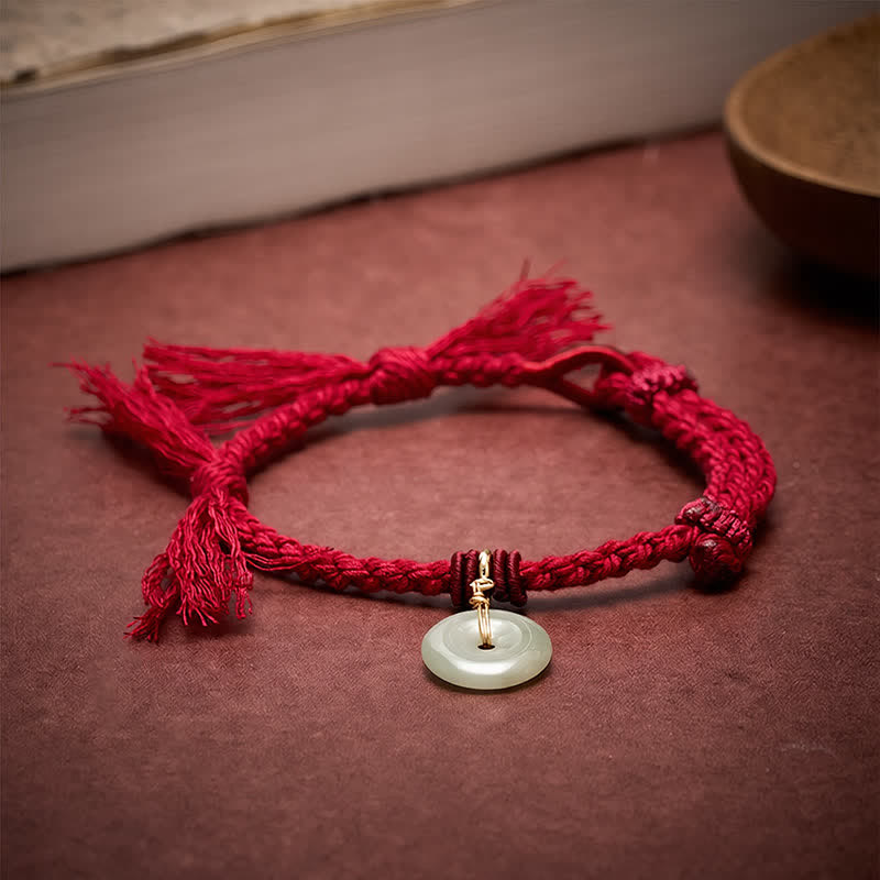 Buddha Stones Red String Peace Buckle Fortune Bracelet