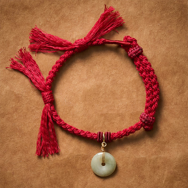 Buddha Stones Red String Peace Buckle Fortune Bracelet