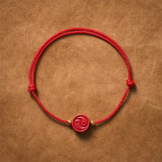 Buddha Stones Yin Yang Red String Balance Bracelet
