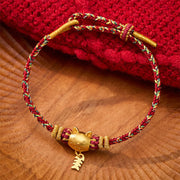Buddha Stones Copper Cat Fish Multiple Colors String Balance Bracelet