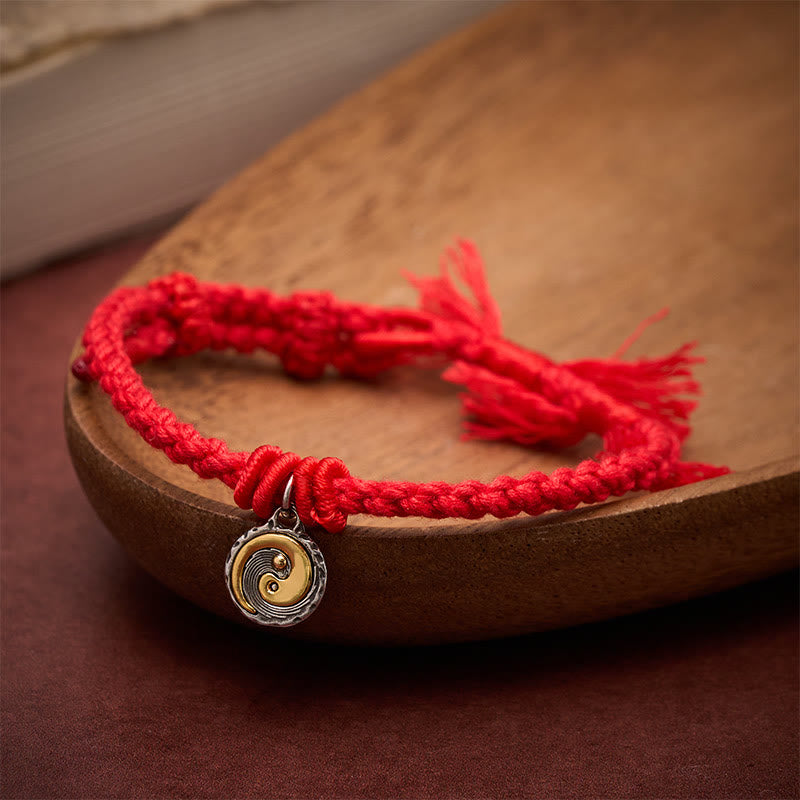 Buddha Stones Copper Yin Yang Red String Balance Bracelet