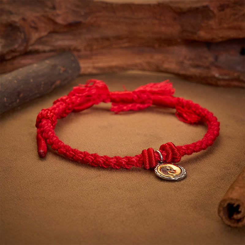 Buddha Stones Copper Yin Yang Red String Balance Bracelet