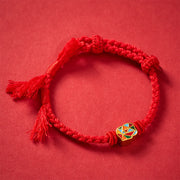 Buddha Stones Elephant Red String Balance Tibet Adjustable Bracelet