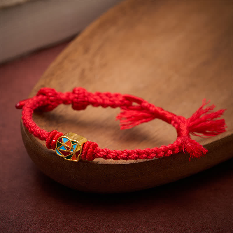 Buddha Stones Elephant Red String Balance Tibet Adjustable Bracelet