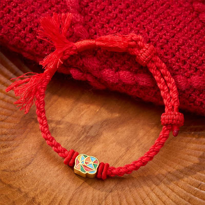 Buddha Stones Elephant Red String Balance Tibet Adjustable Bracelet