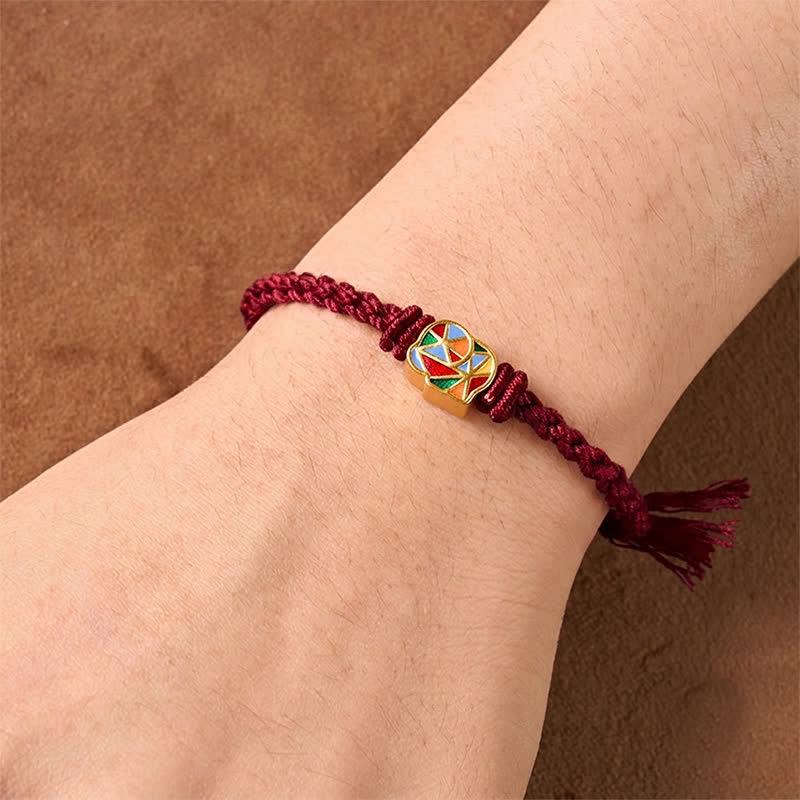 Buddha Stones Elephant Red String Balance Tibet Adjustable Bracelet