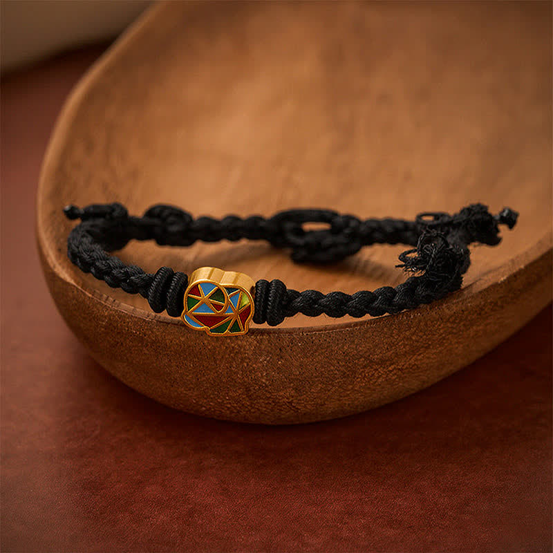 Buddha Stones Elephant Red String Balance Tibet Adjustable Bracelet