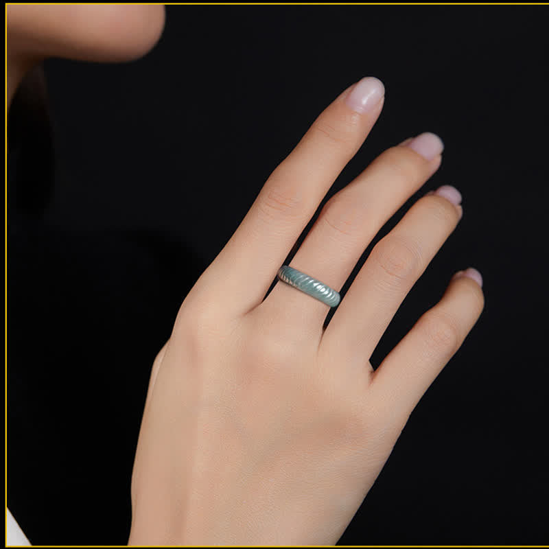 EverestArtstudios Translucent Jade Dragon Scale Power Ring