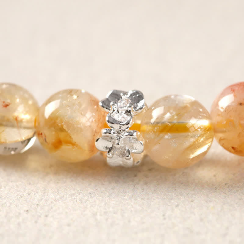 Buddha Stones Citrine Pi Xiu Abundance and Wealth Double Wrap Bracelet
