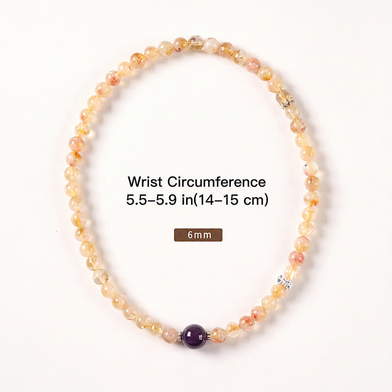Buddha Stones Citrine Pi Xiu Abundance and Wealth Double Wrap Bracelet