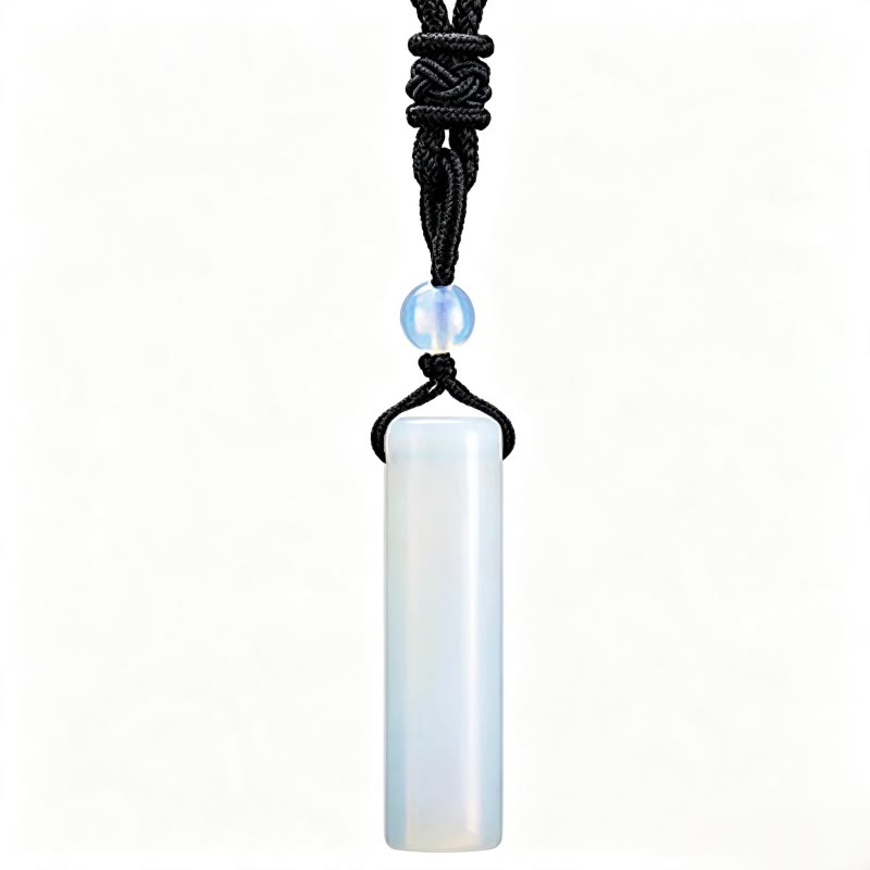 Buddha Stones Various Crystal Rose Quartz Green Aventurine Amethyst Cylinder Healing Necklace Pendant