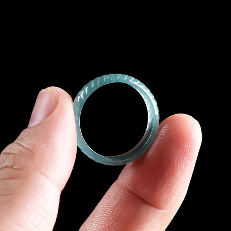 EverestArtstudios Translucent Jade Dragon Scale Power Ring