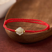 EverestArtstudios Natural Hetian Jade Peach Blossom Love Bead Bracelet