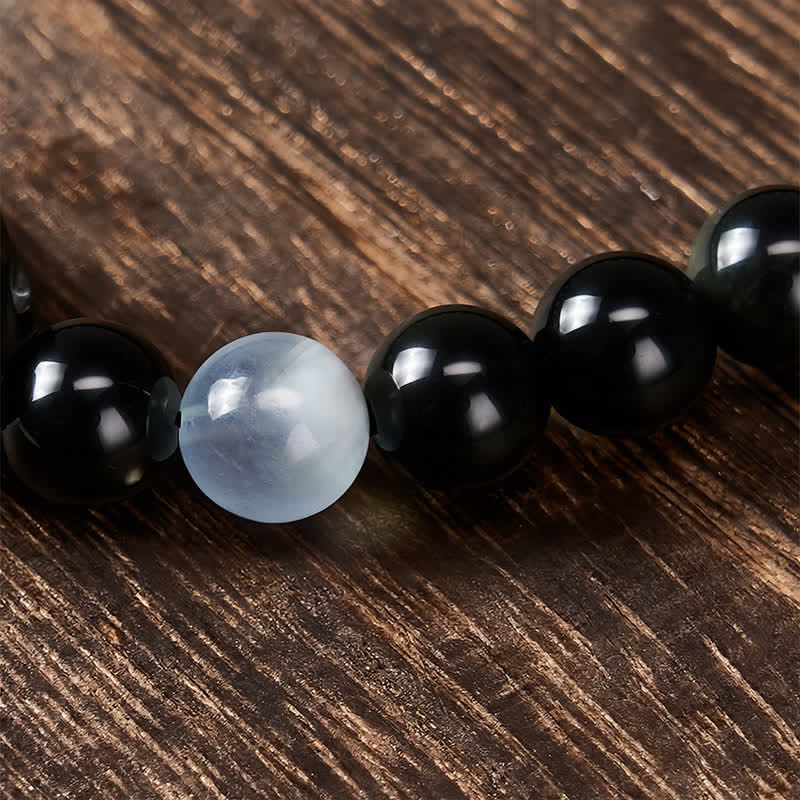 Buddha Stones Rainbow Obsidian Pi Xiu Bracelet for Wealth and Positive Transformation