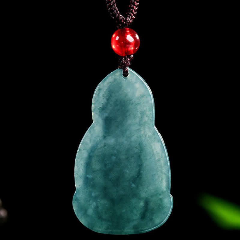 EverestArtstudios Jade Avalokitesvara Carved Luck and Compassion Pendant Necklace