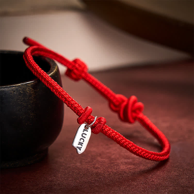 Buddha Stones Handmade Braided Red String LUCKY Charm Adjustable Bracelet