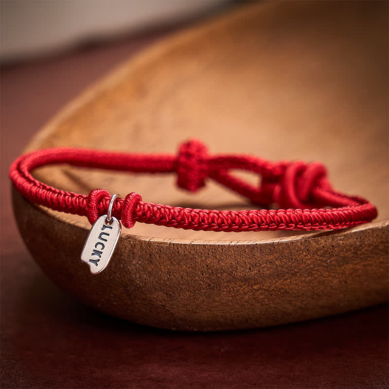Buddha Stones Handmade Braided Red String LUCKY Charm Adjustable Bracelet