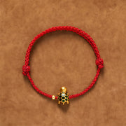 Buddha Stones Handmade Turtle Luck Braided Red String Bracelet
