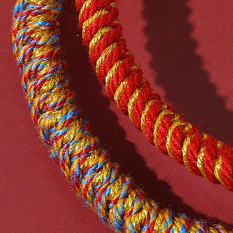 Buddha Stones Tibetan Om Mani Padme Hum Red String Protection Bracelet