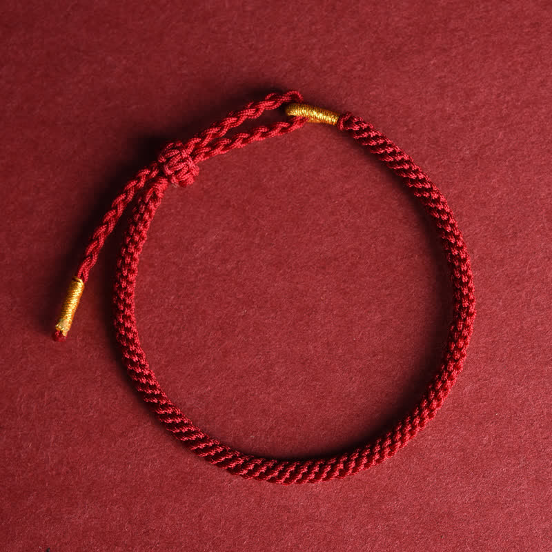 Buddha Stones Red String Hand-Woven Adjustable Protection Bracelet