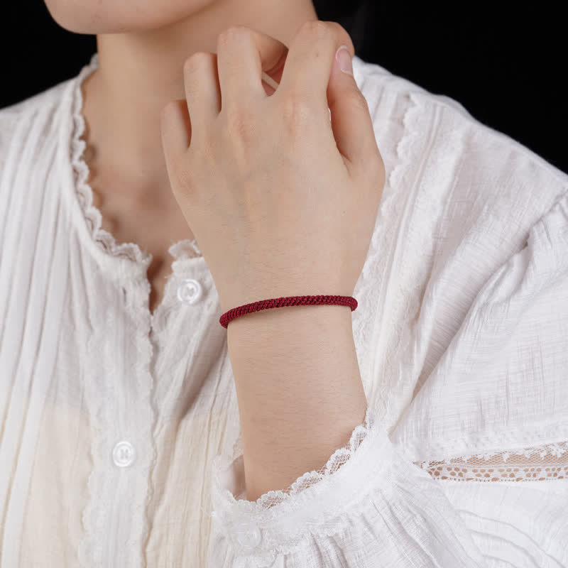 Buddha Stones Red String Hand-Woven Adjustable Protection Bracelet