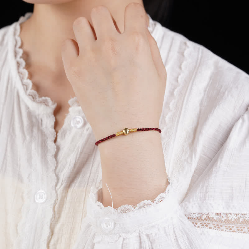Buddha Stones Red String Hand-Woven Protection Bracelet Anklet
