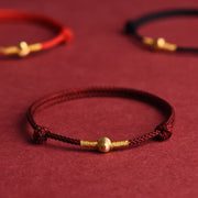 Buddha Stones Red String Hand-Woven Protection Bracelet Anklet