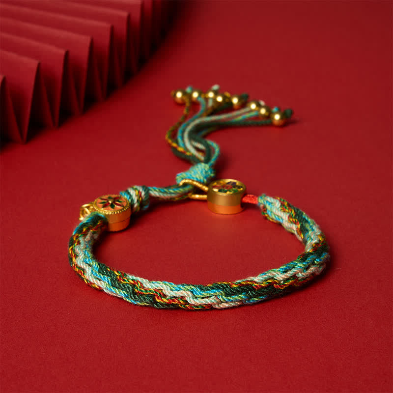 Buddha Stones Ethnic-style Five-Color Red String Protection Bracelet