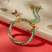 Buddha Stones Ethnic-style Five-Color Red String Protection Bracelet