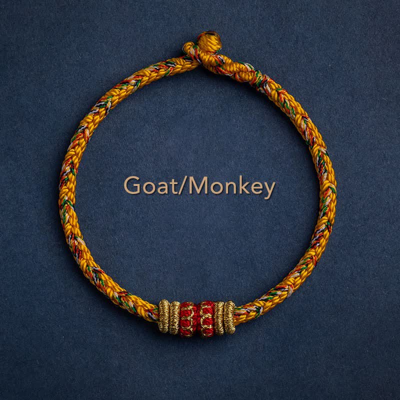 EverestArtstudios Tibet Handmade Chinese Zodiac Luck Strength Braided String Bracelet
