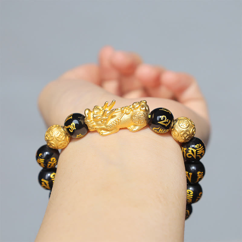EverestArtStudios FengShui PiXiu Obsidian Wealth Bracelet