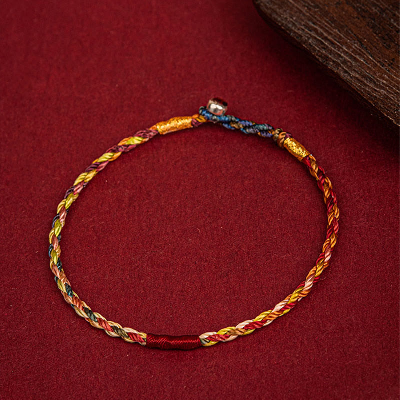 EverestArtstudios Handmade Five Color Thread Luck Couple Child Adult Bracelet