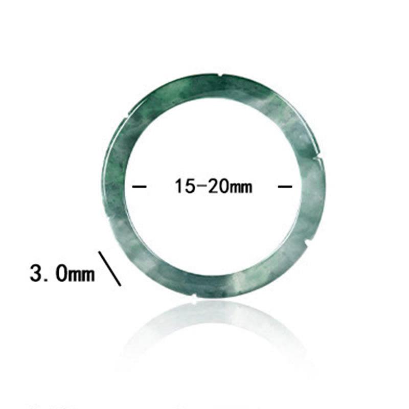 EverestArtstudios Natural Jade Bamboo Prosperity Abundance Ring