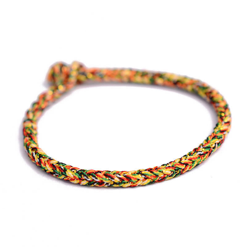 EverestArtStudios Tibetan Handmade Eight Thread Peace Knot Protection Braided String Bracelet