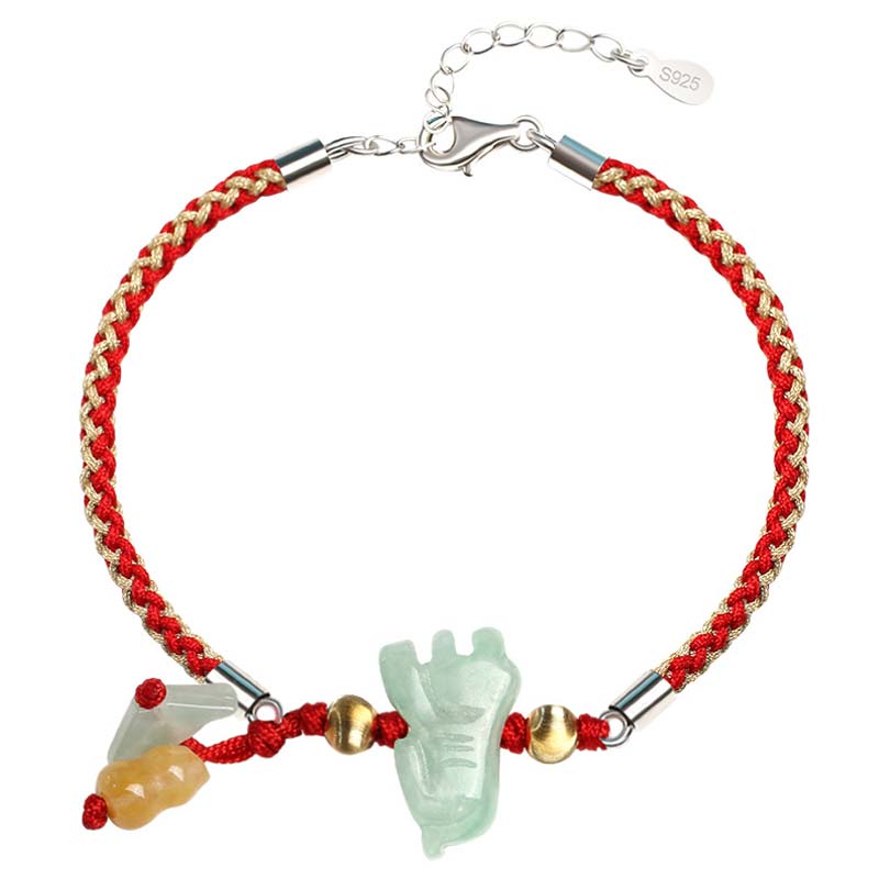 Pulsera tobillera jade zodiaco chino