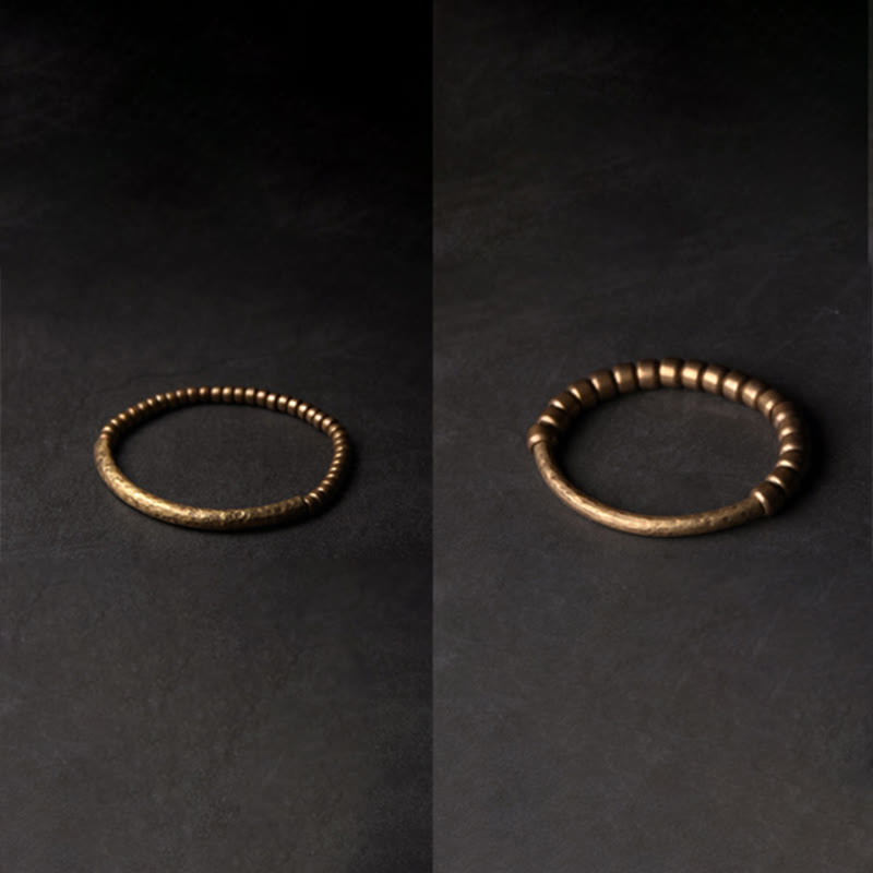 EverestArtStudios Simple Design Copper Brass Bead Luck Wealth Bracelet