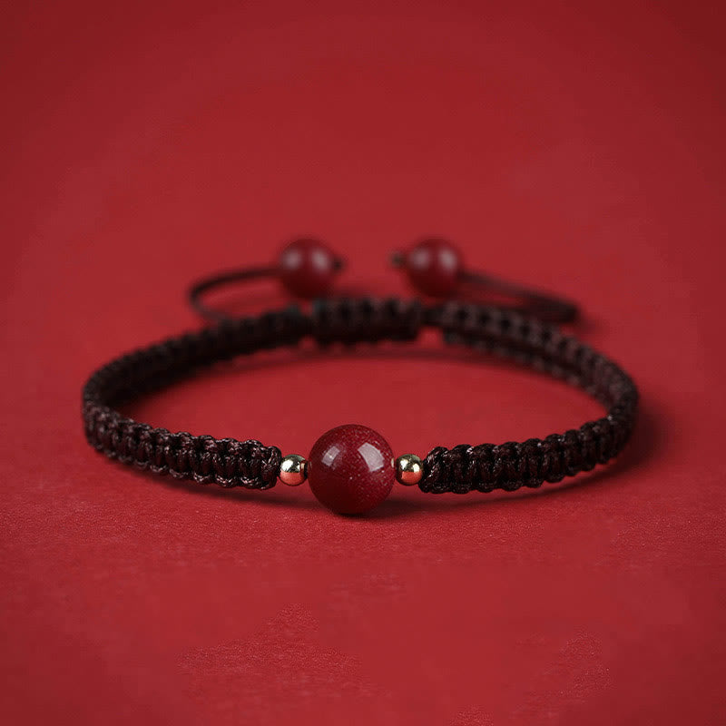 EverestArtstudios Lucky Cinnabar Bead Blessing Red String Bracelet