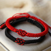 EverestArtstudios 2Pcs Tibetan Luck Chinese Knot Protection String Bracelet