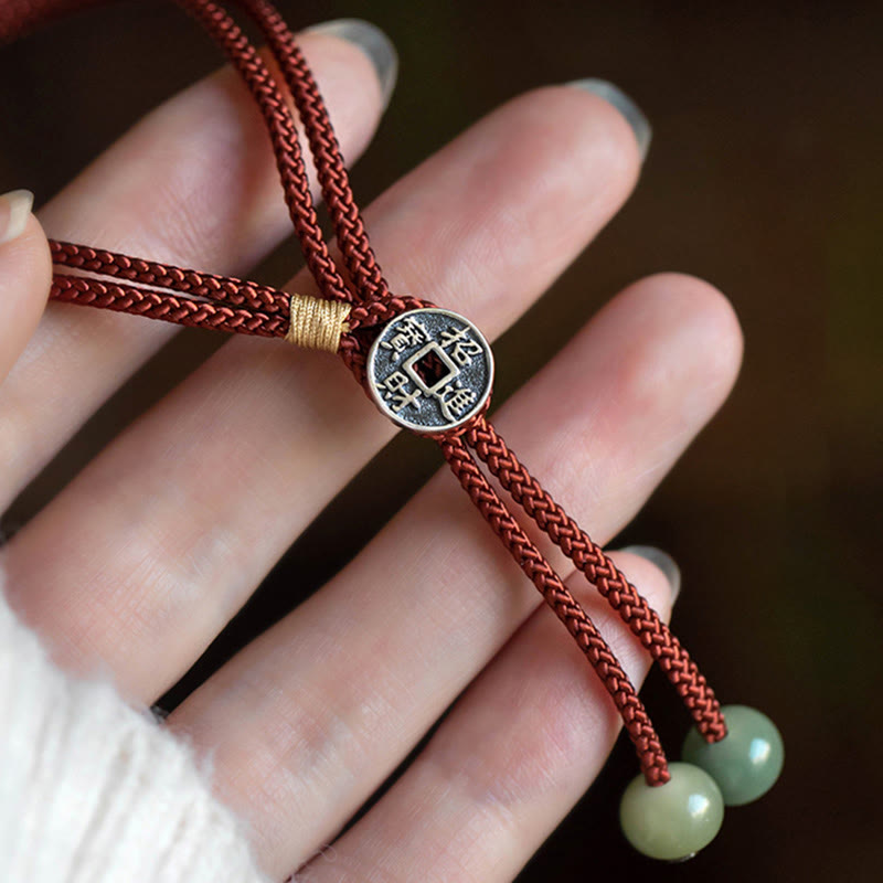 EverestArtStudios 925 Sterling Silver Handmade Chinese Zodiac Natal Buddha Cyan Bodhi Seed Protection Braided Red String Bracelet