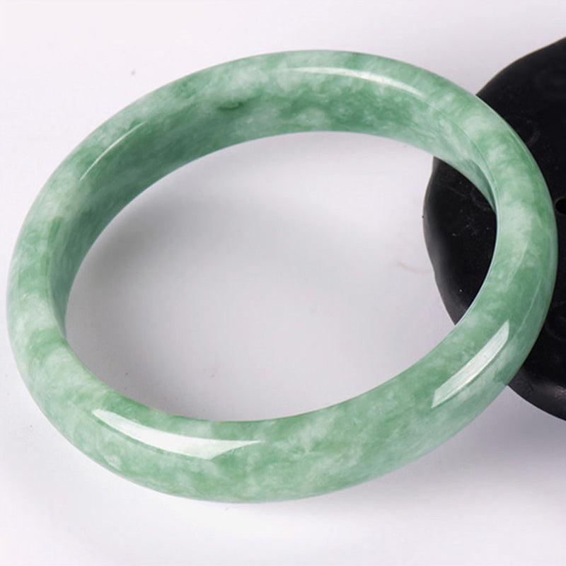 EverestArtStudios Natural Jade Prosperity Bangle Bracelet