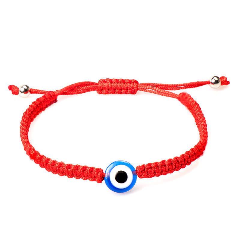 EverestArtstudios 4Pcs Evil Eye Seven Knot Red String Protection Bracelet