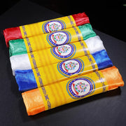 5 Colours Polyester Tibetan Khata Scarf – Eight Auspicious Symbols, 300 cm × 41 cm (118” × 16”) (Copy)
