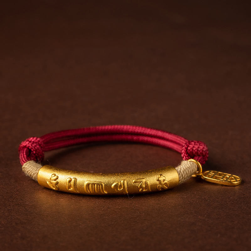 EverestArtstudios 999 Sterling Silver Tibet Handmade Om Mani Padme Hum Fu Character TopRank Character Luck Braided Bracelet