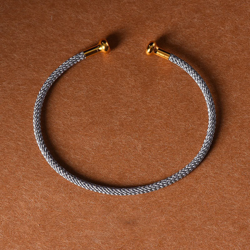EverestArtstudios Simple Design Handmade Luck Braid String Cuff Bracelet