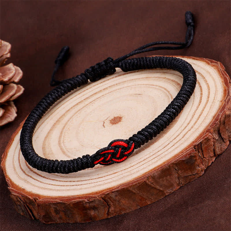 EverestArtstudios 2Pcs Tibetan Luck Chinese Knot Protection String Bracelet