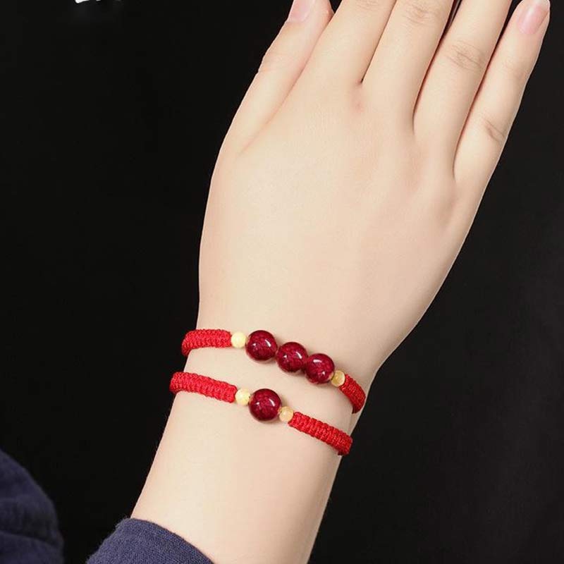 EverestArtstudios Cinnabar Blessing Red String Bracelet For Kids